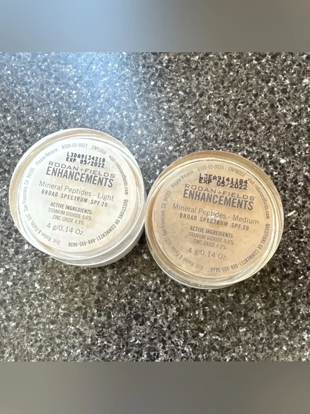 Rodan + Fields Minrral peptide SPF enhancements light & medium